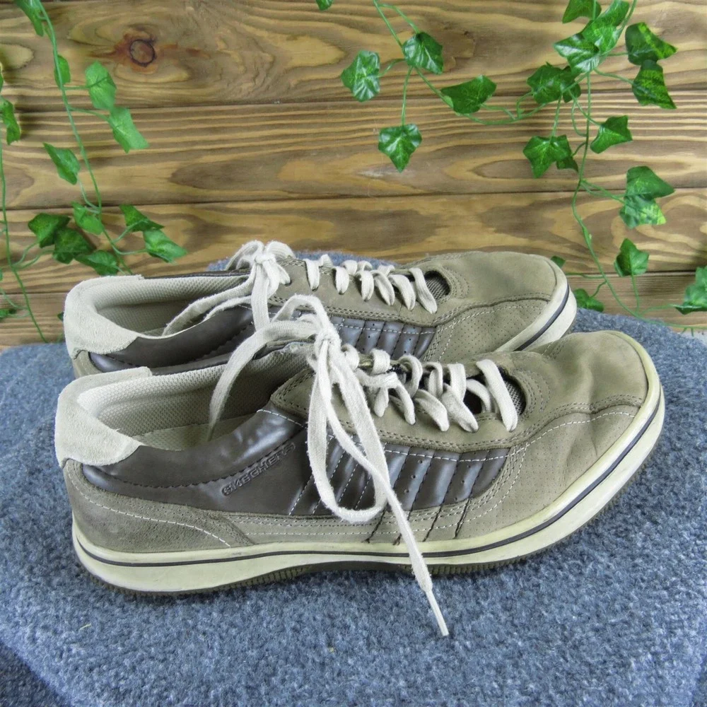 Skechers Men's  Sneaker Brown Leather Size 10.5 Medium ‎ Used 2025